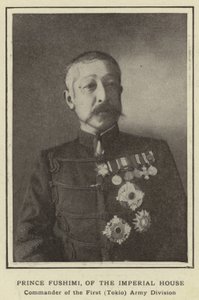 Princ Fushimi, z císařského domu, velitel první (tokijské) armádní divize od Japanese Photographer