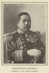 Kontraadmirál Sakamoto, prezident Námořní akademie od Japanese Photographer