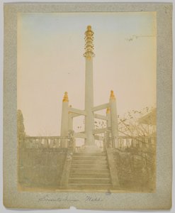 Sorento Tower, Nikko, Japonsko (ručně kolorovaná černobílá fotografie) od Japanese Photographer