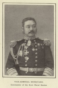 Viceadmirál Shibayama, velitel námořní stanice Kure od Japanese Photographer