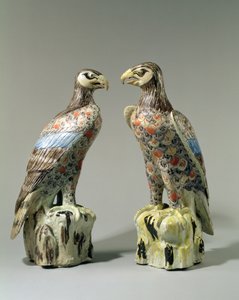 A Pair of Arita Eagles, 1695 (porcelán)