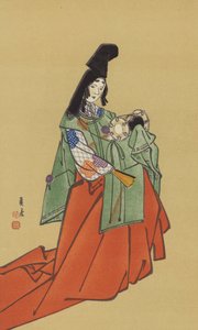 Shirabyoshi, ve věku vlády Kamakura (chromolitho) od Japanese School