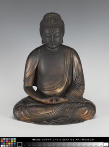 Amida Buddha na lotosovém podstavci od Japanese School