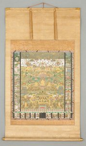 Ilustrace kontemplační sútry
(Taima Mandara) od Japanese School