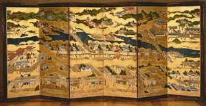 V Kjótu a okolí, období Edo od Japanese School