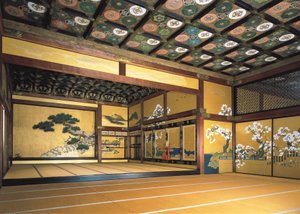 Interiér hradu Nijo (1602-1626). Umění Tokugawa. Architektura. Japonsko, Kjóto (foto) od Japanese School
