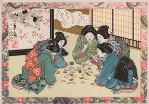 Japonské ženy hrají hru od Japanese School