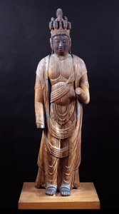 Juichimen Kannon (Jedenáctihlavý Kannon), období Heian, začátek 10. století (konstrukce z masivního dřeva se stopami polychromie) od Japanese School