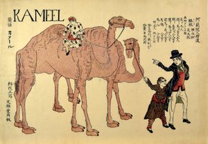 Kameel, hospoda. 1821 (barevný dřevoryt) od Japanese School