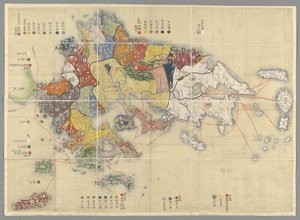 Mapa ostrova Kyushu, Japonsko od Japanese School