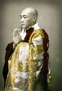 Portrét šintoistického kněze, kolem roku 1880 od Japanese School