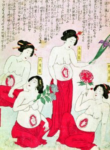 Těhotné ženy, 1881 od Japanese School