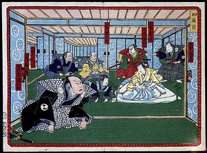 Samurai Group - v "" Pomsta 47 roninů "" 19. století: Kabuki Series od Japanese School