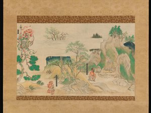 Scéna z The Illustrated Legends of Jin’?ji Temple od Japanese School