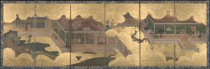 Scény z příběhu Genji, 1625-60 od Japanese School