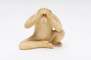 See No Evil, jedna ze tří moudrých opic od Japanese School