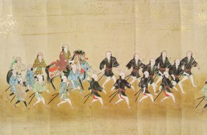 Šesté korejské velvyslanectví v Japonsku v době nástupnictví Tokugawa Ietsunas v roce 1651, pravděpodobně Kano Masunobu (1625-94) 1655-57 (svitkový obraz) od Japanese School