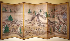Tatar Hunt (inkoust, barva, papír) od Japanese School