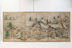 Tatar Hunt (inkoust, barva, papír) od Japanese School