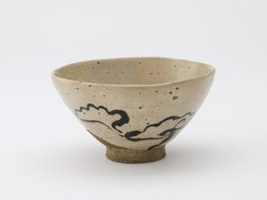 Čajová mísa s designem houby nesmrtelnosti, neznámá dílna od Japanese School