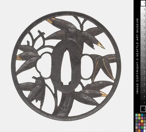 Tsuba: Bambus od Japanese School