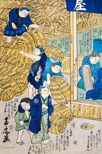 Sklad proutěných košů v Edo od Japanese School