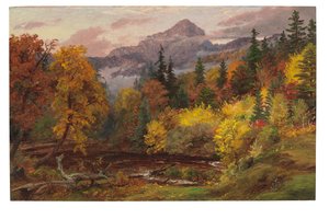 Podzimní listí v Bílých horách (Mount Chocorua) od Jasper Francis Cropsey