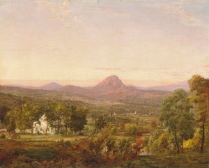 Podzimní krajina, hora Sugar Loaf, Orange County, New York, cca 1870-75