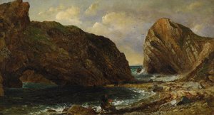 U moře, Lulworth od Jasper Francis Cropsey