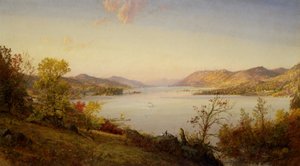 Jezero Greenwood Lake od Jasper Francis Cropsey