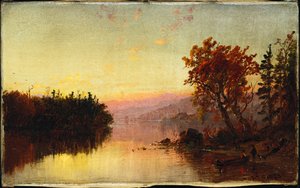 Greenwood Lake za soumraku, 1873 od Jasper Francis Cropsey