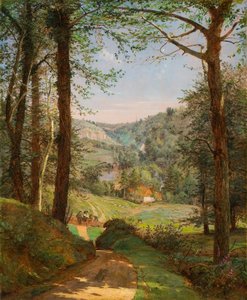 Luccombe Chine, ostrov Wight 1861 (olej na plátně)