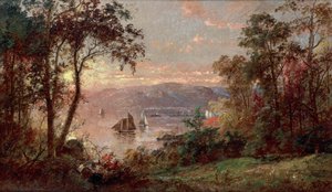 Plavba (Hudson u Tappan Zee) 1883 (olej na plátně) od Jasper Francis Cropsey