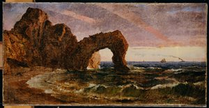 Západ slunce v Etretatu, 1894 od Jasper Francis Cropsey