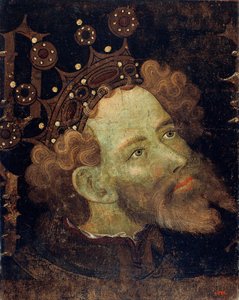 Pierre IV Aragonský dit le Ceremonieux - Petr IV (1319-1387), král Aragonie - Peinture de Jaume (Jaime) Mateu (1382-1452) - 1427 - Tempera na panelu - 56,3x45,3 - Národní muzeum umění Katalánska , Barcelona
