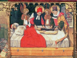 126-0035321 SS. Kosmas a Damian naroubují nohu etiopského muže na pahýl jáhna Justiniána;