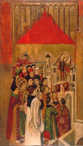 Zjevení svatého Michaela na zámku Saint Ange od Jaume Huguet