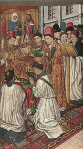 Svatý Vincenc vysvěcený svatým Valeriánem od Jaume Huguet