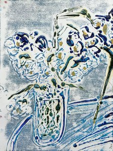 Fleur De Sel No. 02 Blue Carmel Monotyp, 2021 (olej na papíře) od Jay Batlle