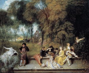 Rozkoše lásky od Jean-Antoine Watteau