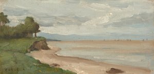 Pláž nedaleko Etretatu od Jean-Baptiste-Camille Corot