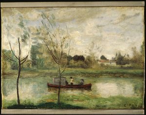 Daubigny pracující na své "Botin" poblíž Auvers-sur-Oise