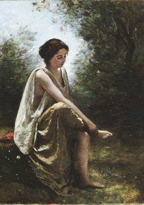 Zraněná Eurydika od Jean-Baptiste-Camille Corot