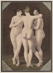 Tři Grácie (barva lito) od Jean Baptiste (after) Regnault