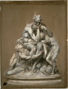 Studie k soše „Ugolino a jeho děti“ od Jean-Baptiste Carpeaux