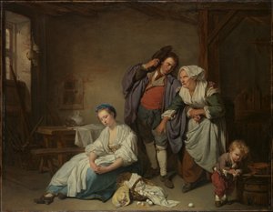Rozbitá vejce od Jean-Baptiste Greuze