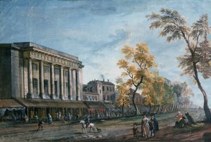 Der Boulevard du Temple und das Théâtre des Italiens, Paris von Jean-Baptiste Lallemand