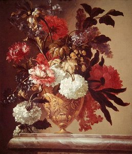 Květiny ve váze (olej na plátně) od Jean Baptiste Monnoyer