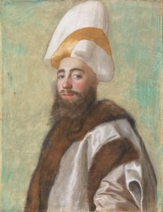 Portrét velkovezíra nebo Evropana v jeho šatech, cca 1741 (pastel na pergamenu) od Jean Étienne Liotard