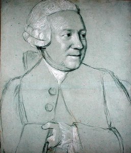 Portrét muže držícího knihu (černá, bílá a červená křída na papíře) od Jean Étienne Liotard